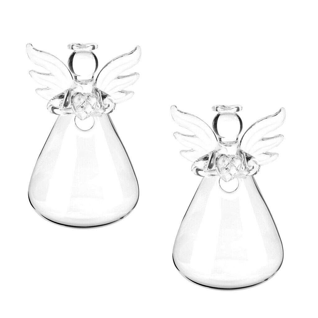 2Pieces Hanging   Flower  Terrarium Container Angel Decor