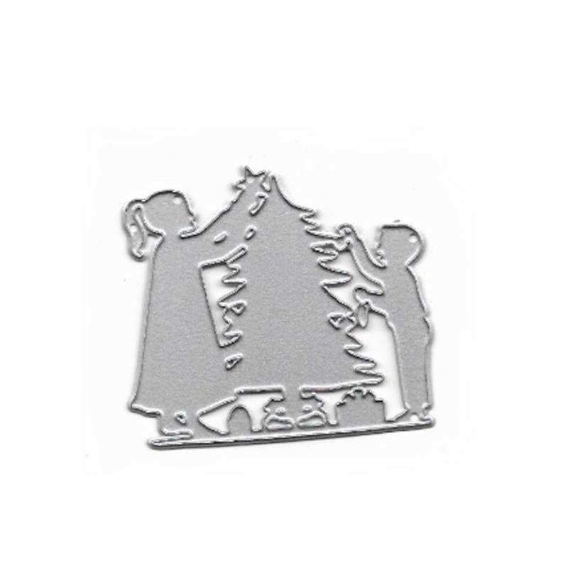 Christmas Tree Boy Girl Metal Cutting Dies Stencil DIY Scrapbooking Album Stamp