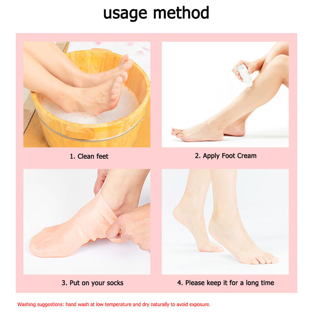 1 Pair Foot Care Socks Moisturizing Gel Cracked Skin Protectors Socks (L)