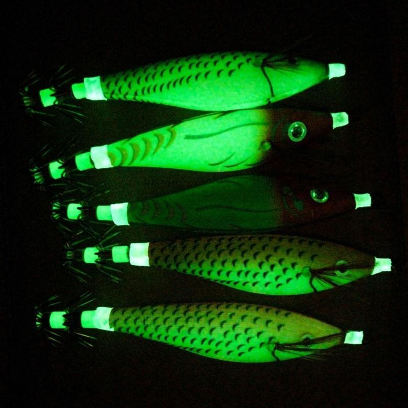 14Pcs/set Luminous Sea Fishing Octopus Hook Bait Blowing Tube Volume Squid Jig