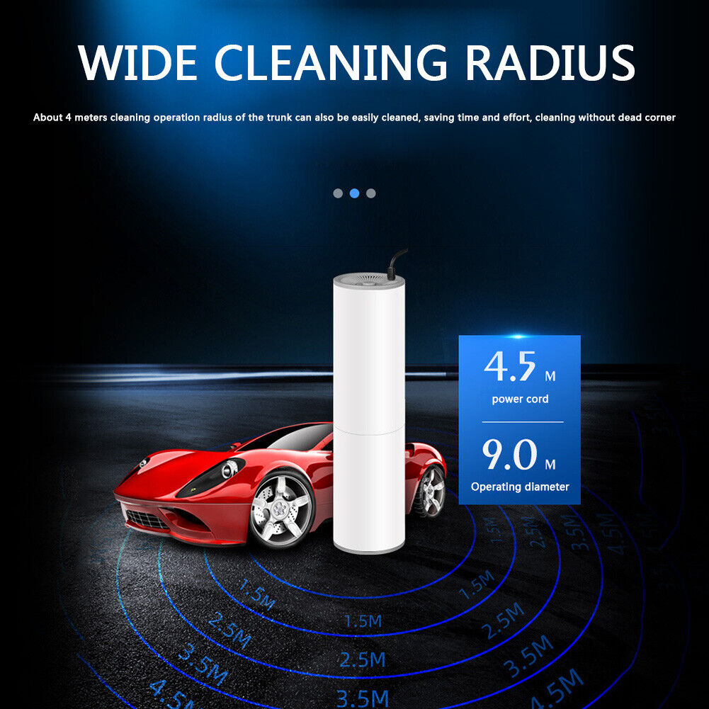Mini Car Vacuum Cleaner Handheld 4000Pa 120W Wet Dry Home Cleaning (White)