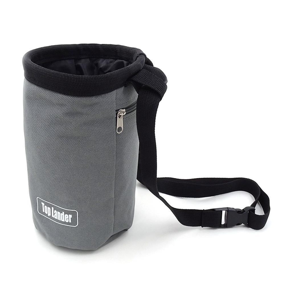 Climbing Chalk Bag Non-slip Adjustable Magnesium Powder Storage Pouch Grey