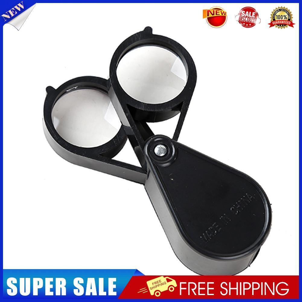 10X 30mm Double Open Folding Portable Jewelry Optical Glass Loupe Magnifier