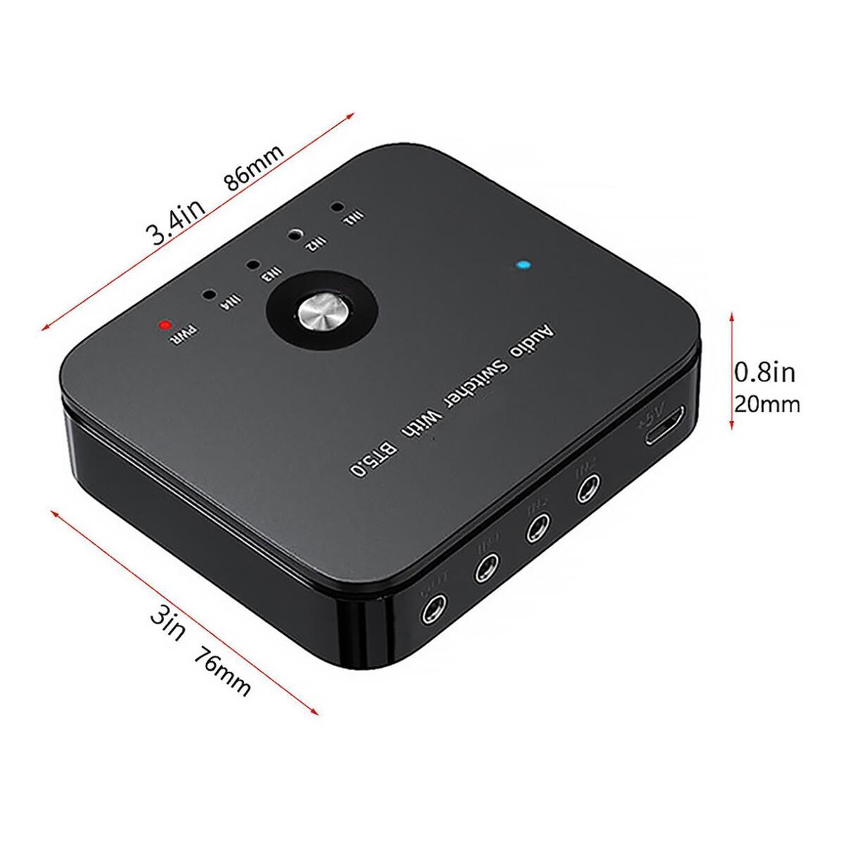 3.5mm Audio Switcher Multimedia Supplies Audio Splitter Box BT5.0 Receiver