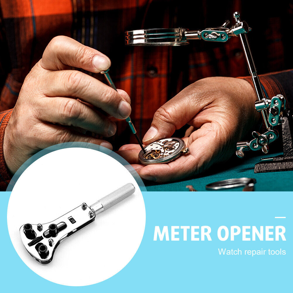Watches Back Case Opener Change Battery Remover Wrench Watchmaker Tools Kit