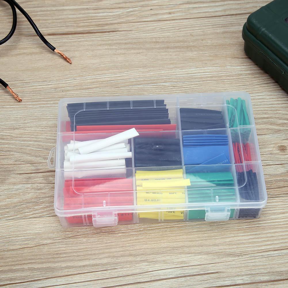300pcs Polyolefin Shrinkable 2:1 Halogen-free Heat Shrink Tube Sleeve Kit