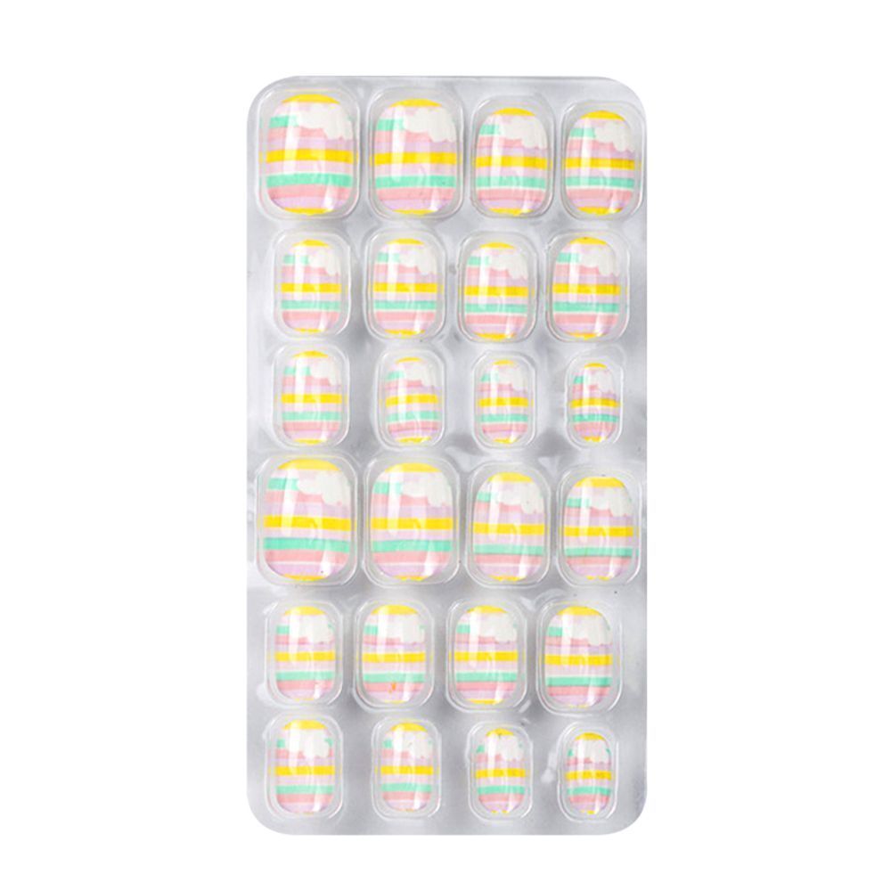 Tips Halloween Christmas Self Adhesive Press On Kids False Nails Full Cover
