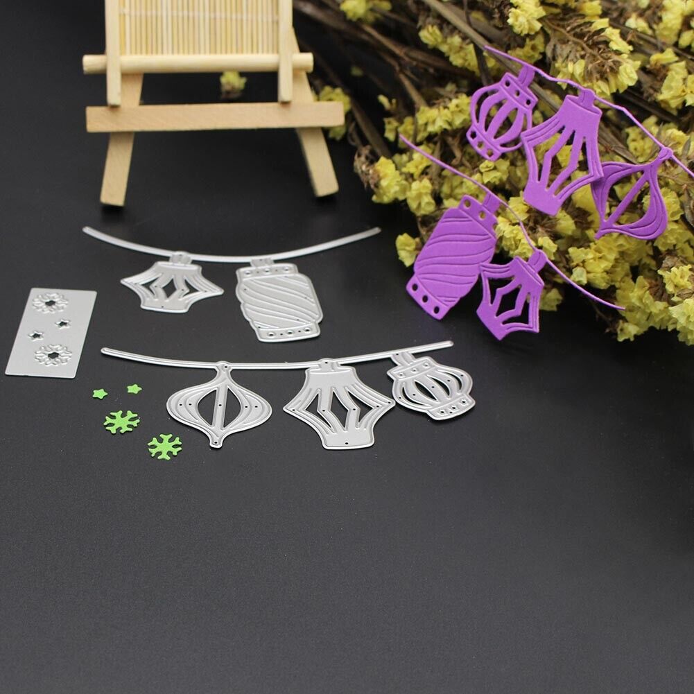 3pcs Conch Lantern Cutting Die Stencil Scrapbook Embossing Folder DIY Craft