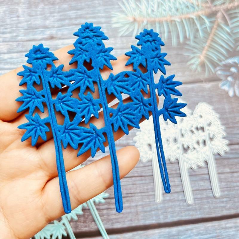 1 Set 3 Maple Tree Metal Cutting Dies Embossing Stencil DIY Scrapbook Template