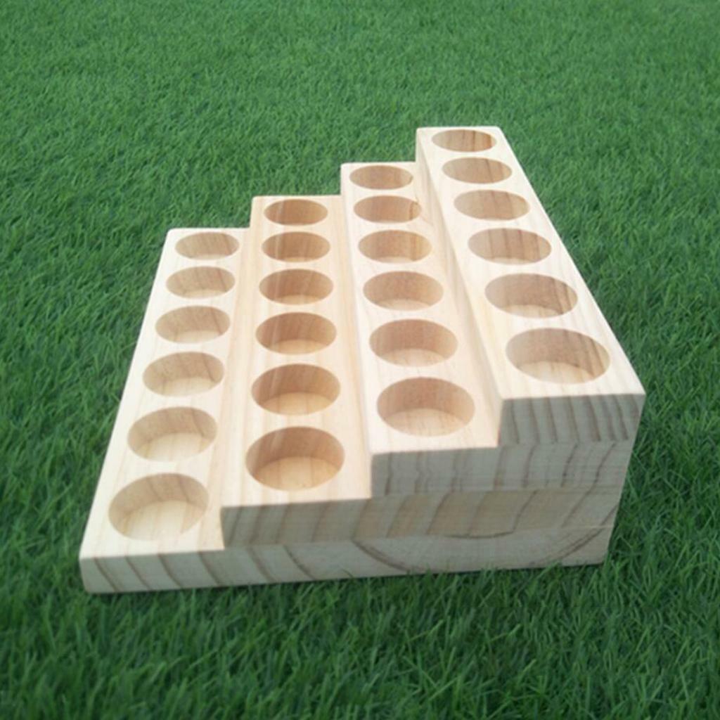 1 Pcs Handmade Wooden Essential Oil Display Rack Tray Aromatherapy Oil Organizer