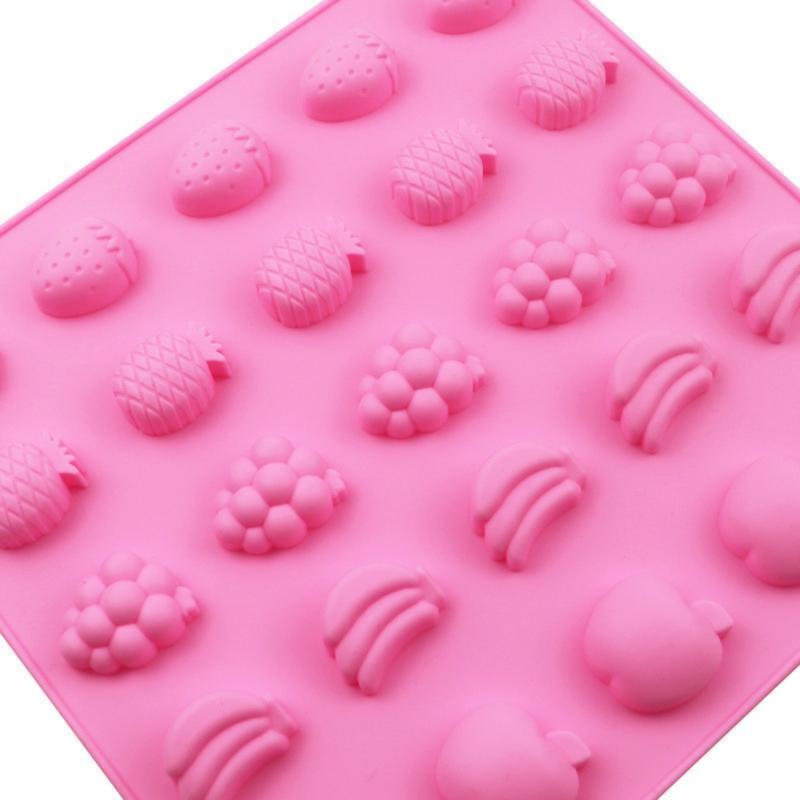 25 Cavities DIY Silicone Molds Fruits Shaped Cupcake Baking Pans Baking Moulds