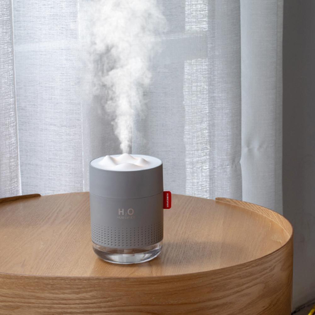500ml 7 Color LED Ultrasonic USB Humidifier Essential Oil Diffuser (Grey)