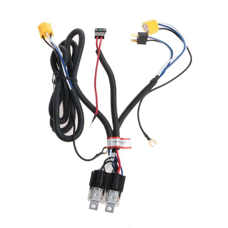 H4 Headlight Fix Dim Light Relay Wiring Harness System 2 Headlamp Light Bulb