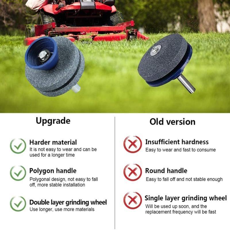 1Pc Universal Multi-Sharp Rotary Double Layer Lawn Mower Blade Sharpener
