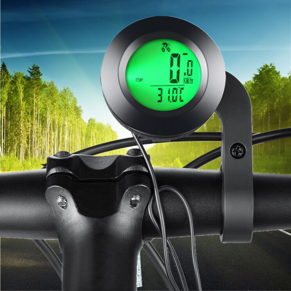 Bike Speedometer w/ Switchable Backlight Waterproof Road Bicycle Computer