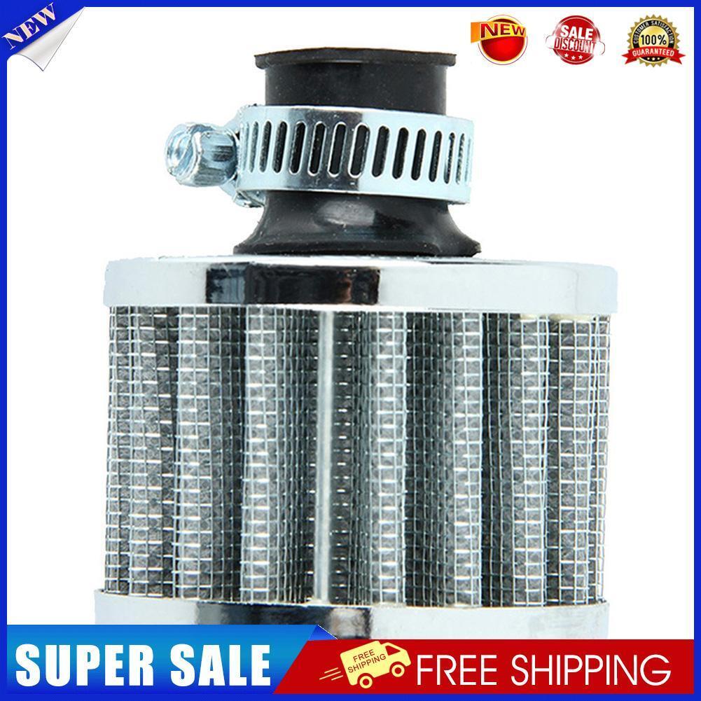 Details about  12mm Sliver Car Motor Cold Air Intake Filter Turbo Vent Cran