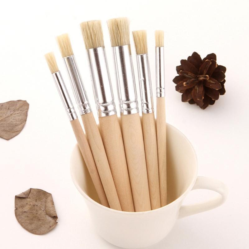 6 Pcs Premium Stencil Paint Brush Acrylic Paint Brush Set Ideal for Acrylic Oil