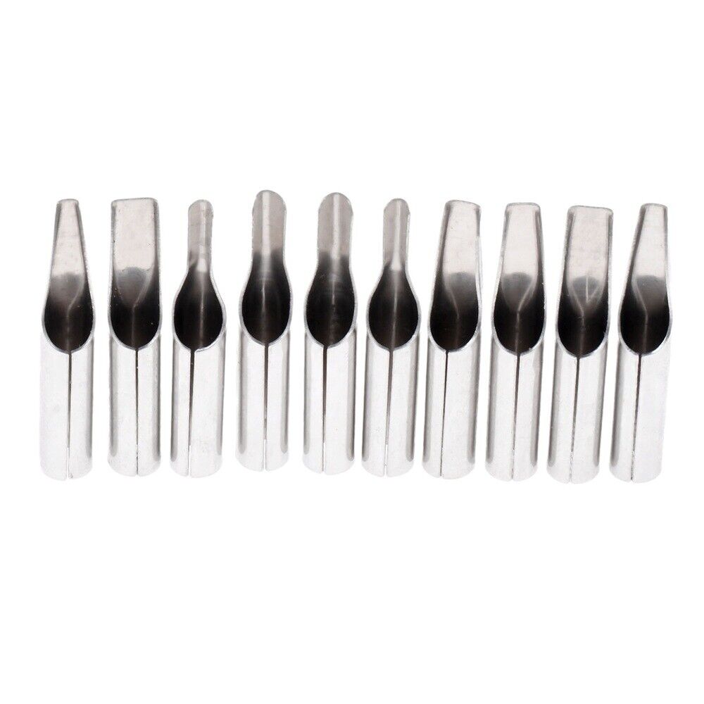 10Pcs Tattoo Nozzle Tips Professional Tattoo Nozzle Tips Kit 304 Stainless Steel