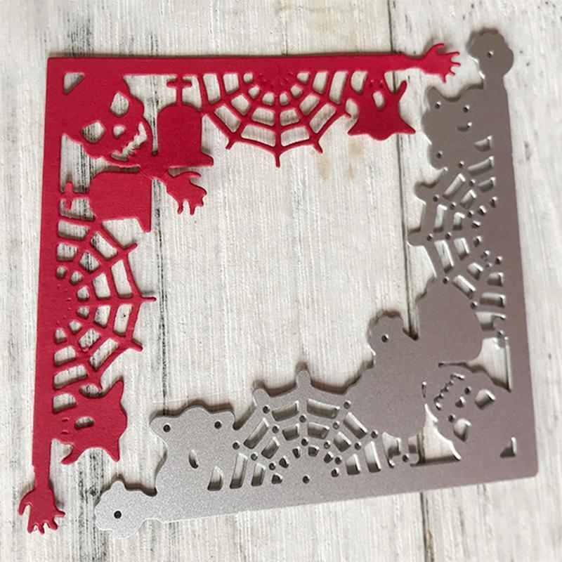 Halloween Corner Frame Metal Cutting Dies Stencil DIY Scrapbooking Album Paper