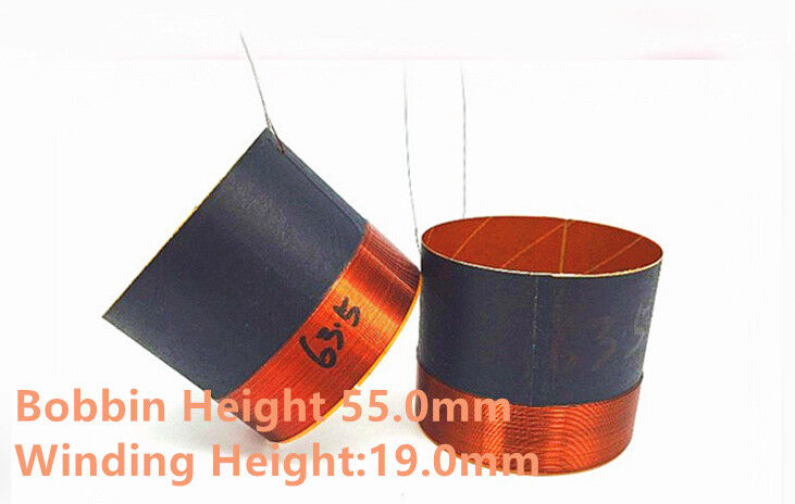 2PCS/LOT  NEW 63.5mm Round wire woofer / Bass speaker voice coil