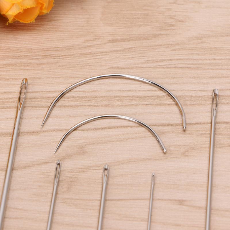 7Pcs Hand Sewing Needles Repair Kit Upholstery Carpet Leather Curved Canvas