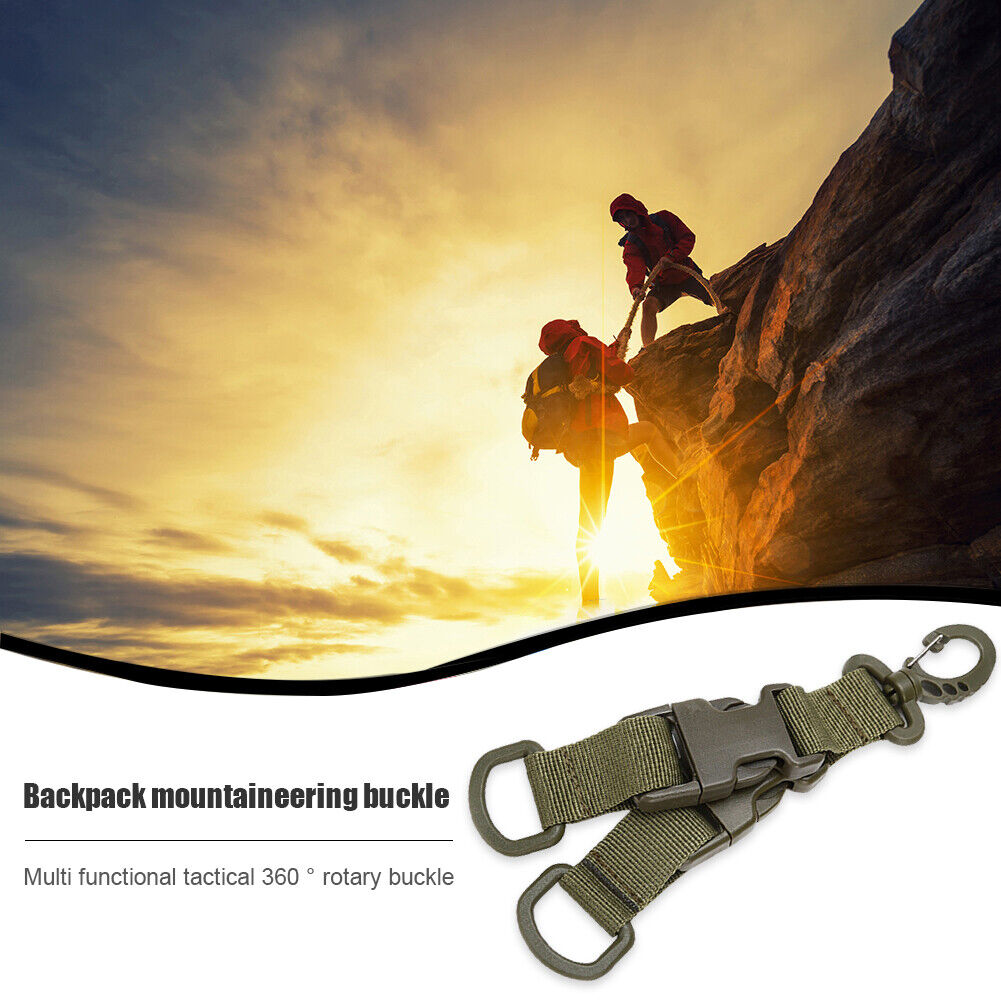 D-type Molle Hanging Buckle Outdoor Climbing Backpack Carabiner (Green)