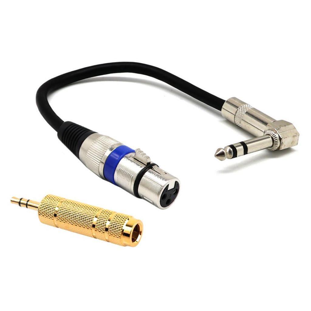 6.35mm TRS Male to XLR 3 Pin Female Stereo Audio Cord And 1/8 to 1/4, Male to