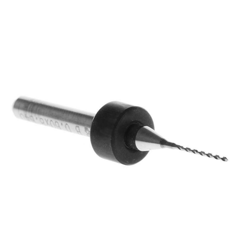 New 10Pc 0.6mm Tip 1/8" Shank Spiral Flute Tungsten Carbide Micro PCB Drill Bits