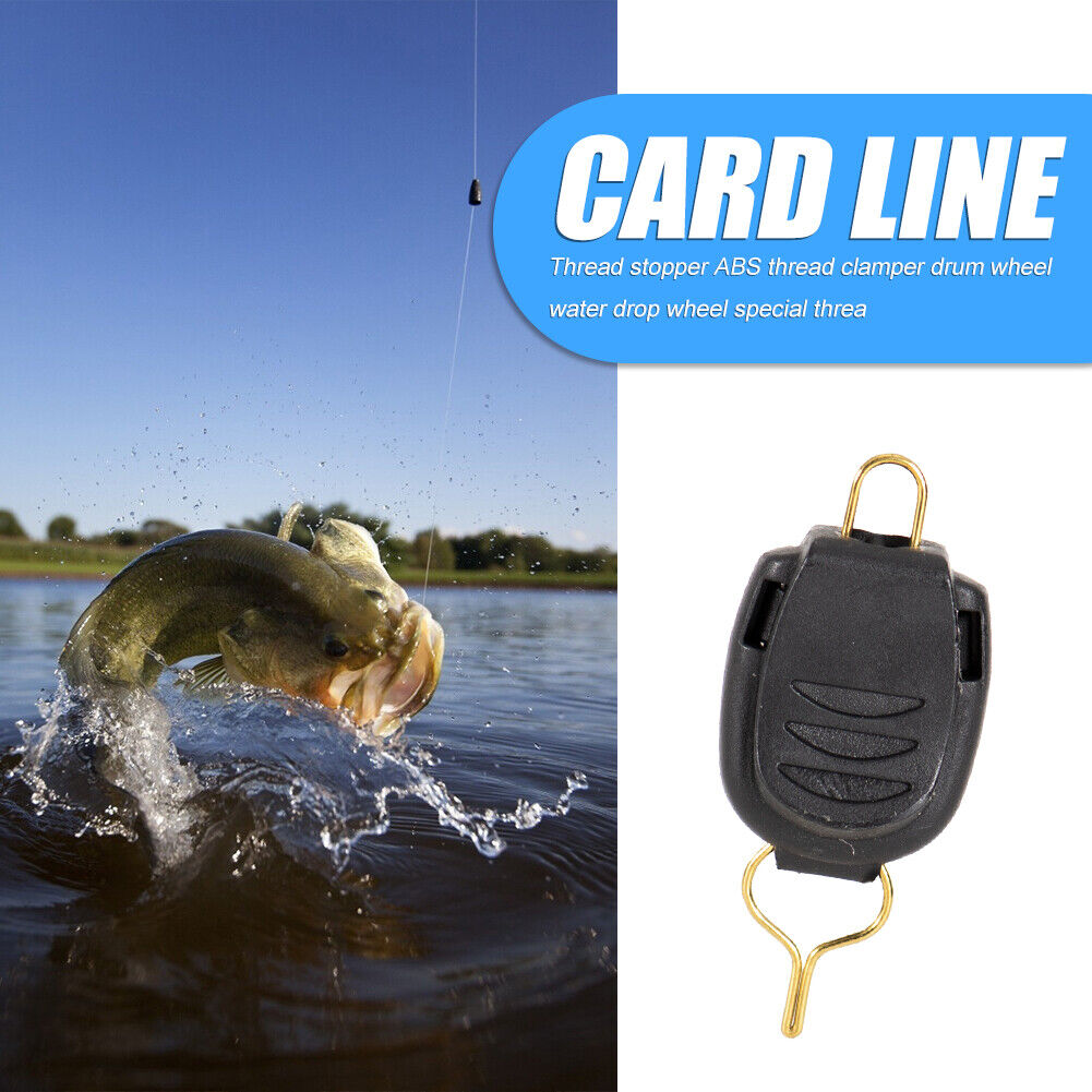 5x Fishing Line Stopper Baitcasting Reel Wire Holder Buckle Keeper (Black)