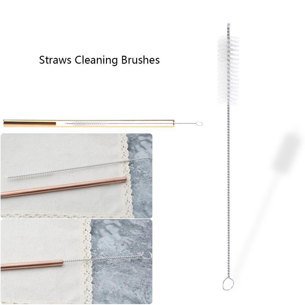 Reusable Drinking Straws Cleaning Brushes Stainless Steel Pipe Brush Tools