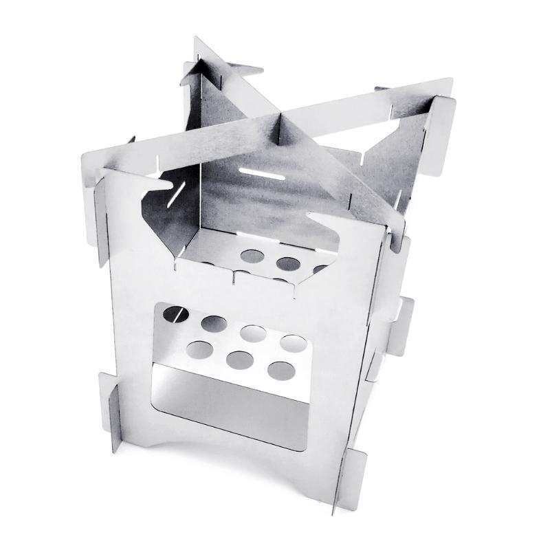 Camping Grill Outdoor Portable Cooking Tool Stainless Steel Wood Burner for Camp