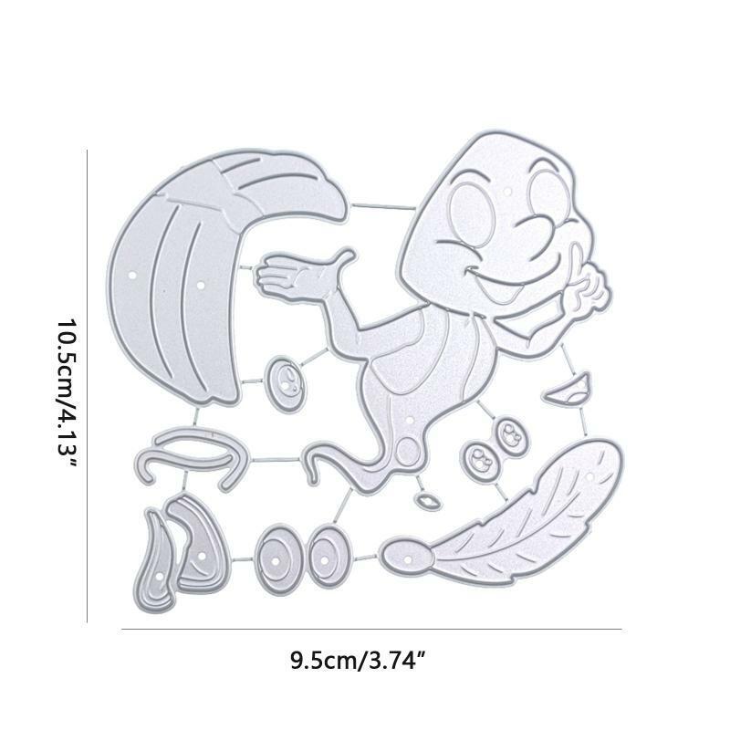 Lamp Elf with Feather Hat Metal Cutting Dies Stencil DIY Scrapbooking Template