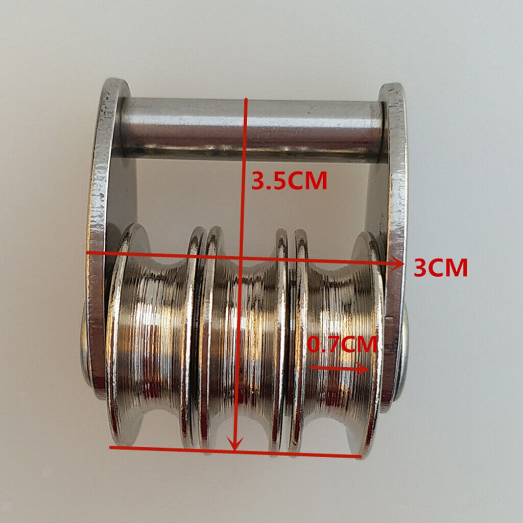 316 Stainless Steel Sail Tack Triple Pulley for Windsurfing Sails