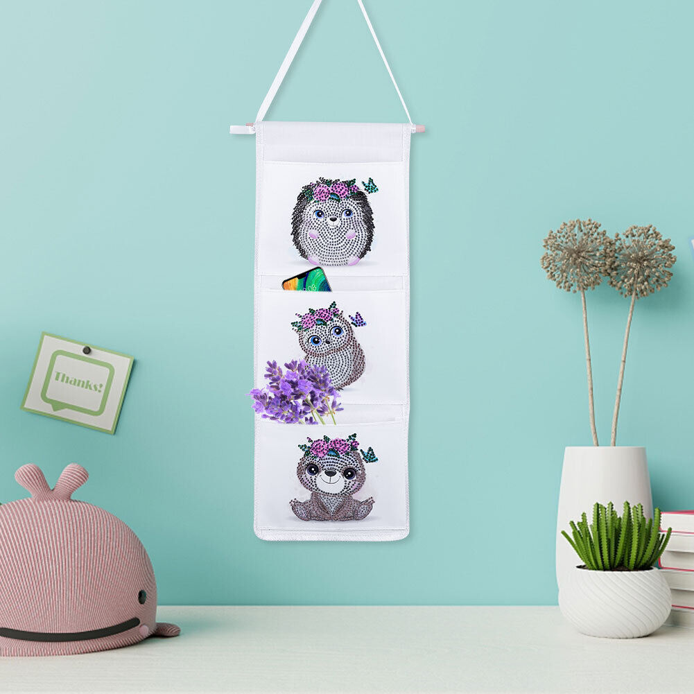 Wall Hanging Storage Bag DIY Owl Diamond Painting Home Organizer (AA1024)