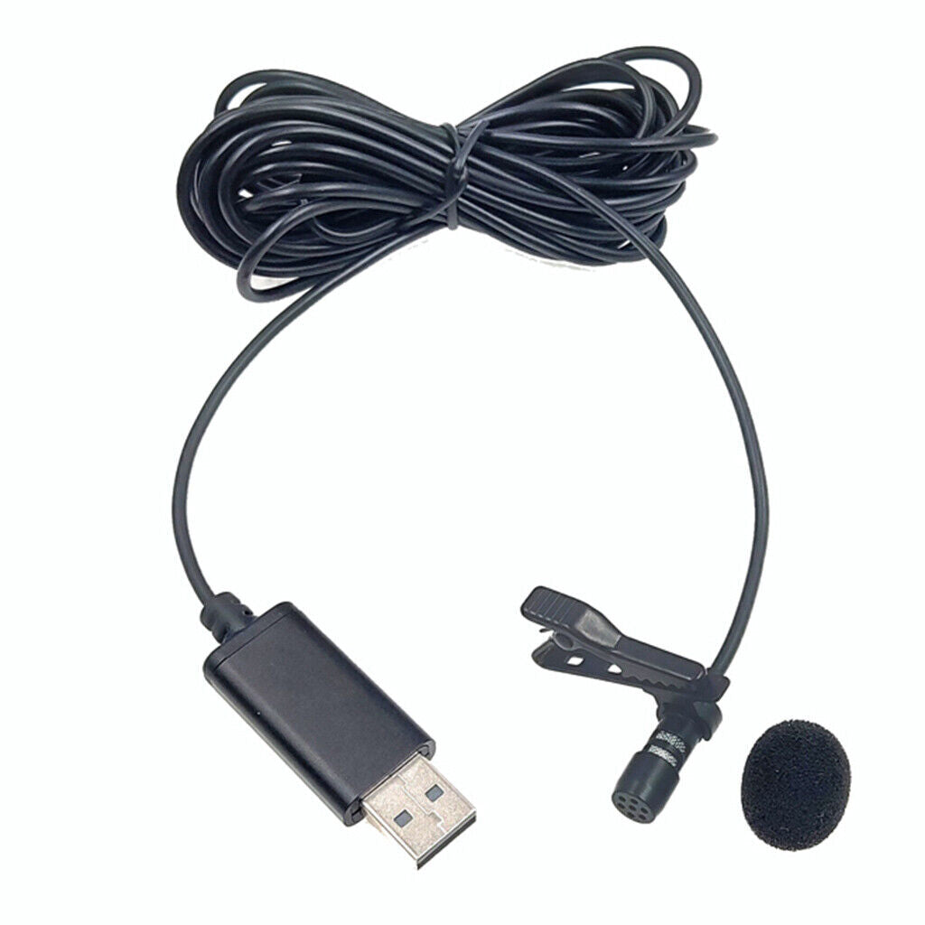 USB Mini Microphone Lapel Lavaliered styleed style Mic  Microphone for Laptop/PC
