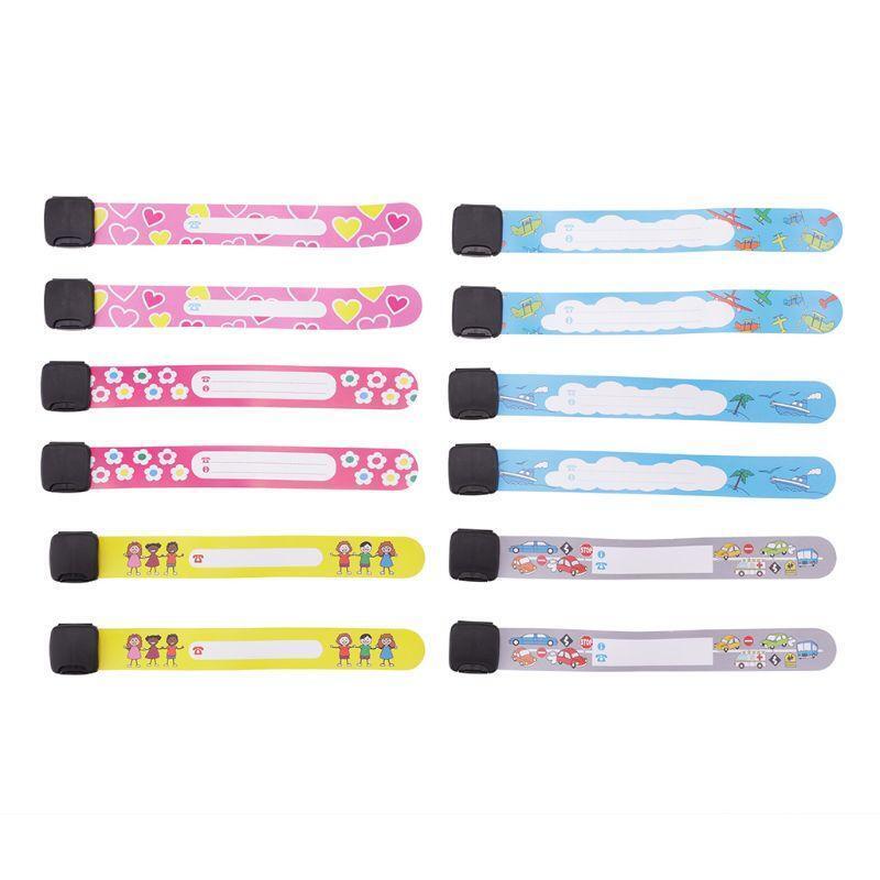 8Pcs/Set Children Outdoor Safe Anti-lost Wristband Safety Recognition Bracelet