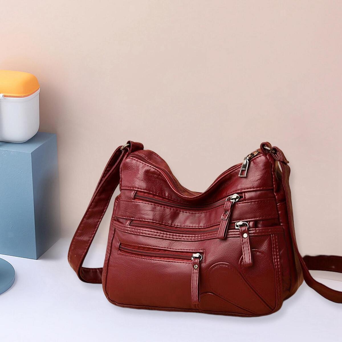 2 x Women Shoulder Bag Fashion Crossbody Purse Handbag for Working Business