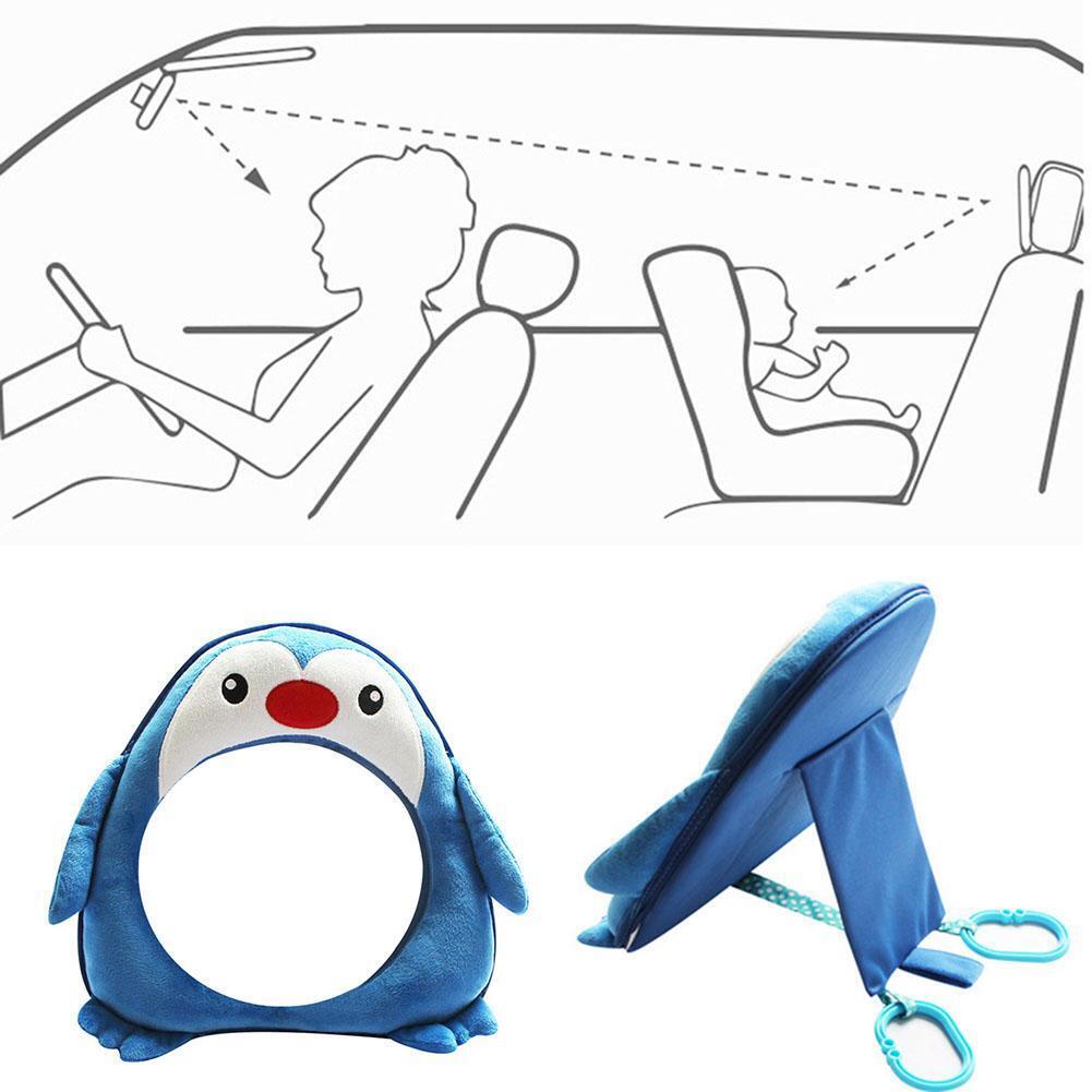 Cartoon Penguin Adjustable Baby Car Back Seat Mirror Kid Safe View Monitor