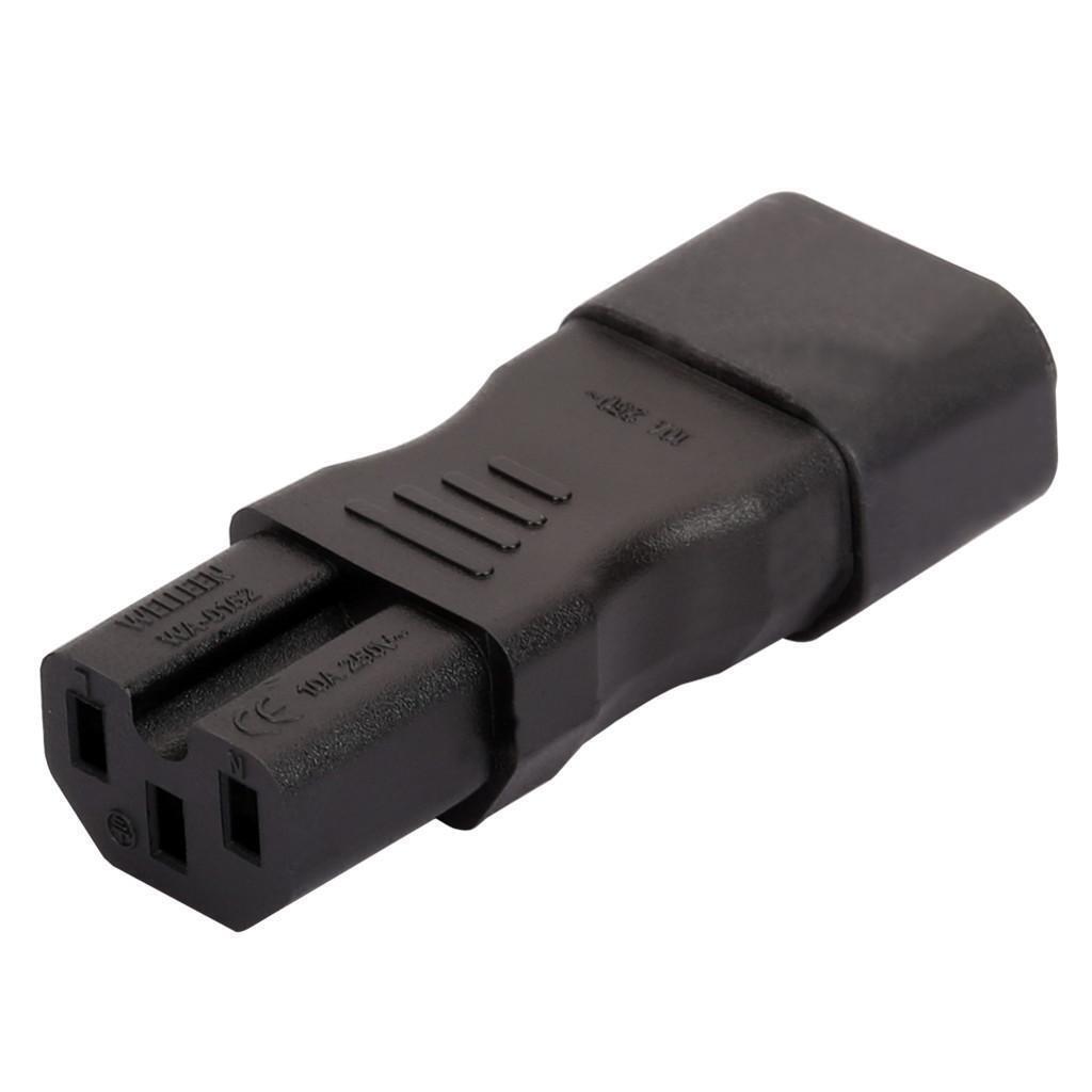 Power Supply, IEC 320 C14 Male to 320 C15 Female Converter Adapter
