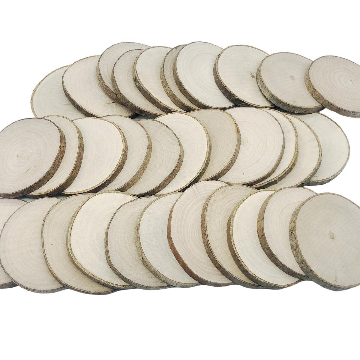 30Pcs en Pieces DIY  Cutout Chips Unfinished  Slice Painting