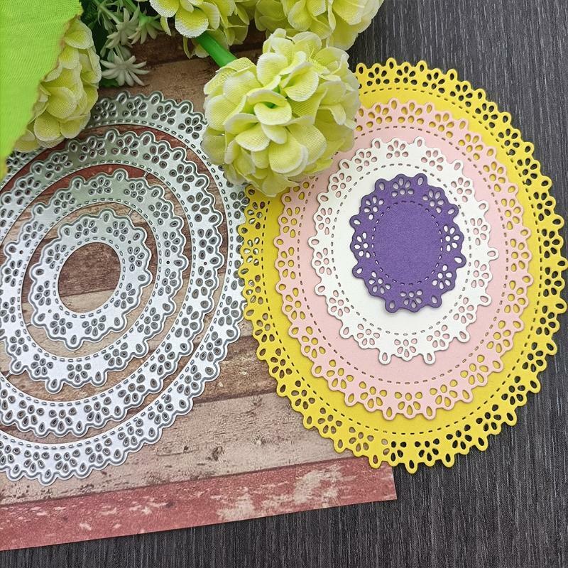 Oval Tag Metal Cutting Dies Stencil DIY Scrapbooking Album Paper Card Template