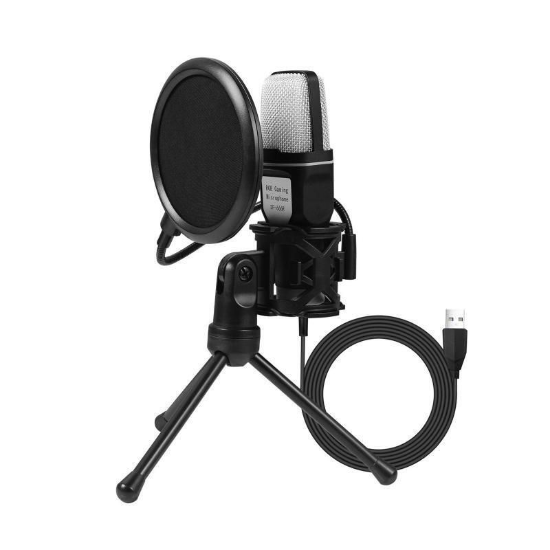 Microphone with Bracket Stand for Birthday Recording Streaming Conference