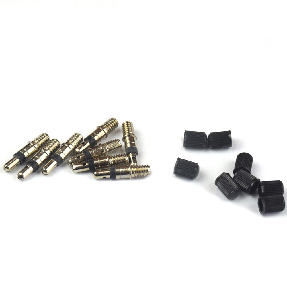 8pcs EP2 German Valve Cores with Caps for Bike Inner Tube Replacement Parts