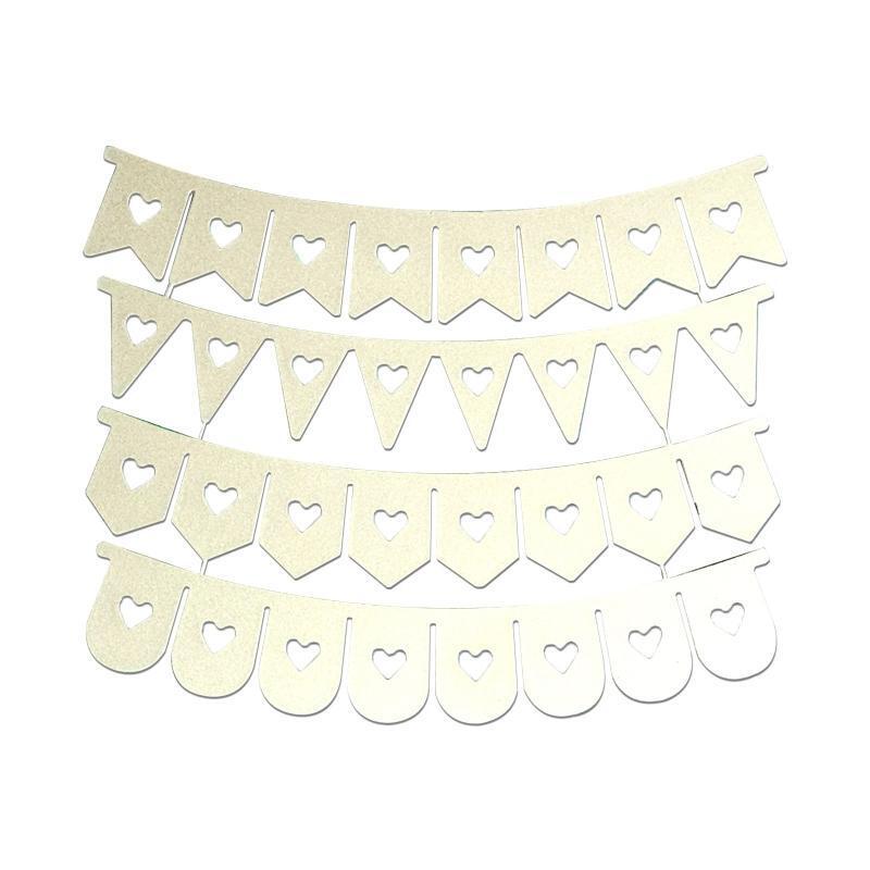 Love Heart Banner Metal Cutting Dies Handmade Birthday Greeting Card Decor