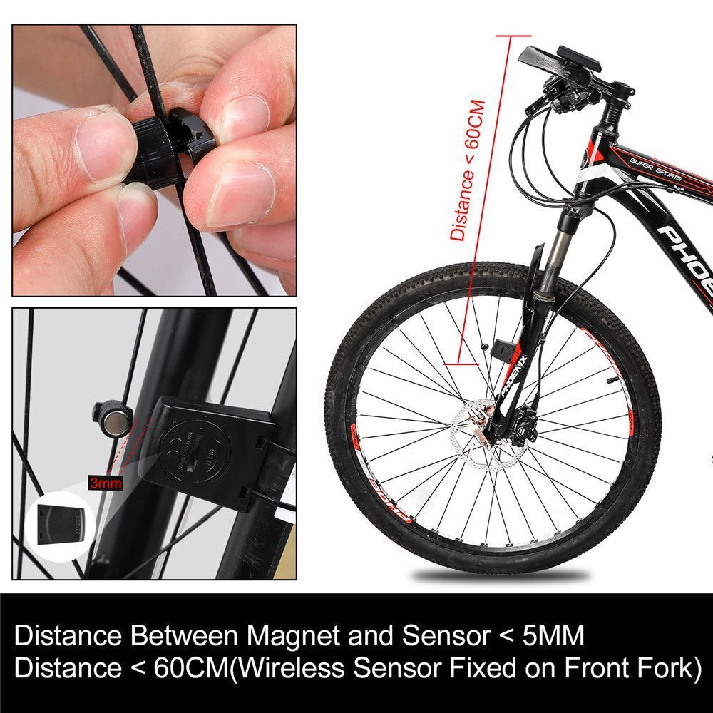 Language Cycling Odometer Bike Speedometer Wireless Stopwatch Bicycle Computer