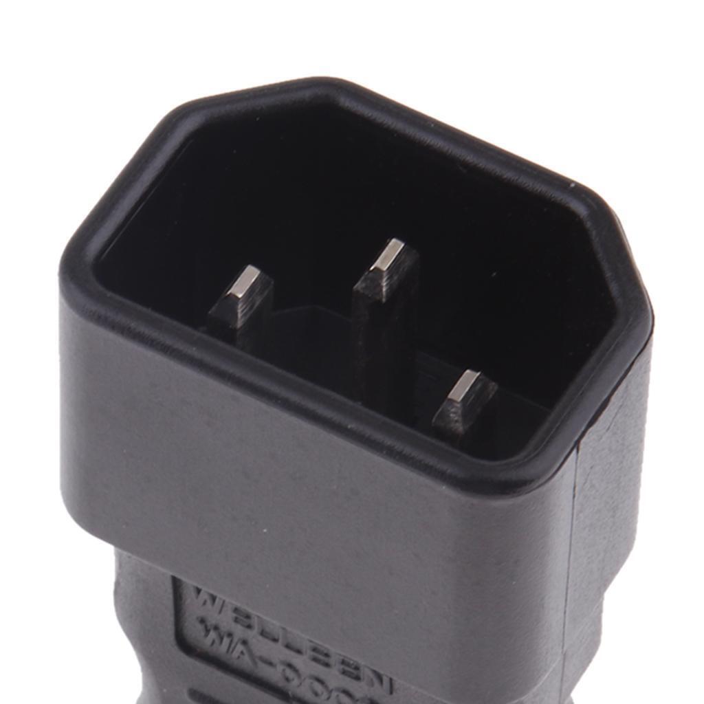 IEC 320 C14 Male to C7 Female Converter Power Adapters Connectors