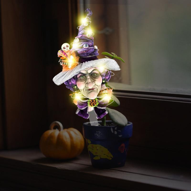 Halloween Witch Floor Inserts Halloween Acrylic Decorations Easy to Decorate