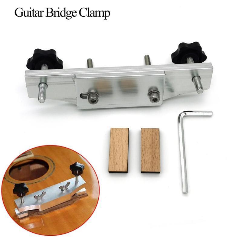 Metal Guitar Bridge Clamp Stainless Steel Guitar Bridge Bonding Tool for Luthier
