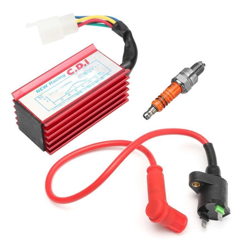 5 pin Racing CDI Racing Ignition Coil Spark Plug for ATV 50cc-160cc Scooter