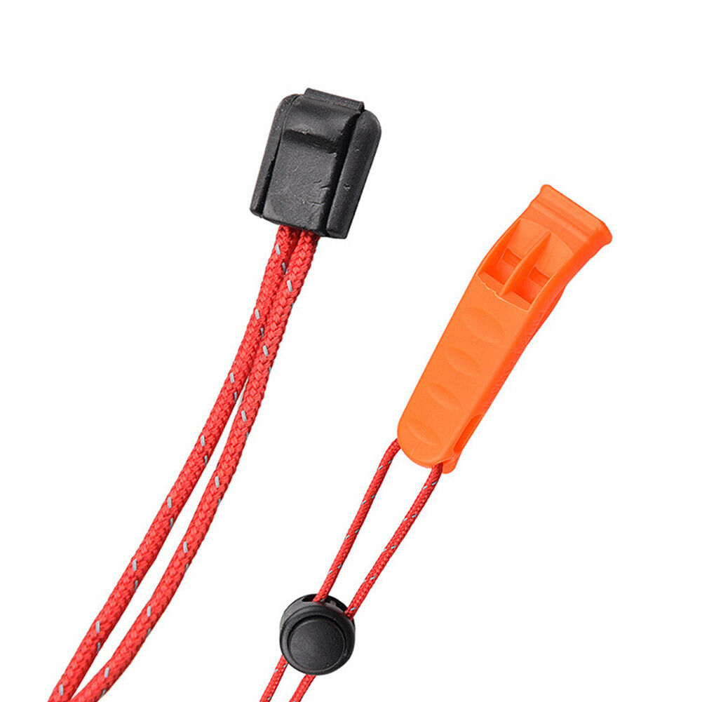 Outdoor Camping Hiking Whistle with Lanyard Survival Emergency Tool (Red)